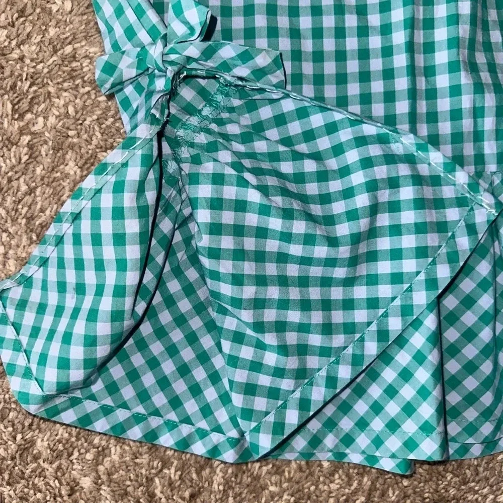 J Crew Printed‎ Bow-Back Peplum Flouncy Tank Top Tie Side Detail Sz XS runs big